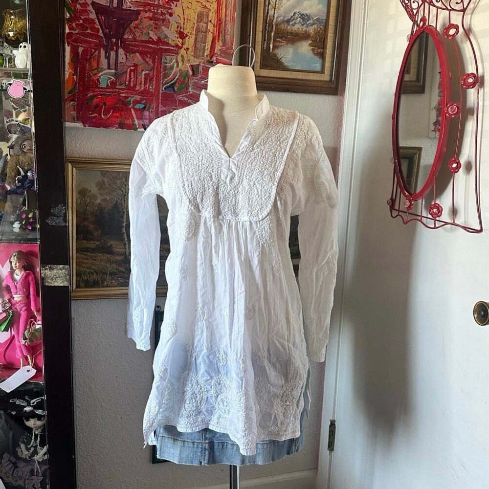 jest jewels white long sleeve blouse shirt top